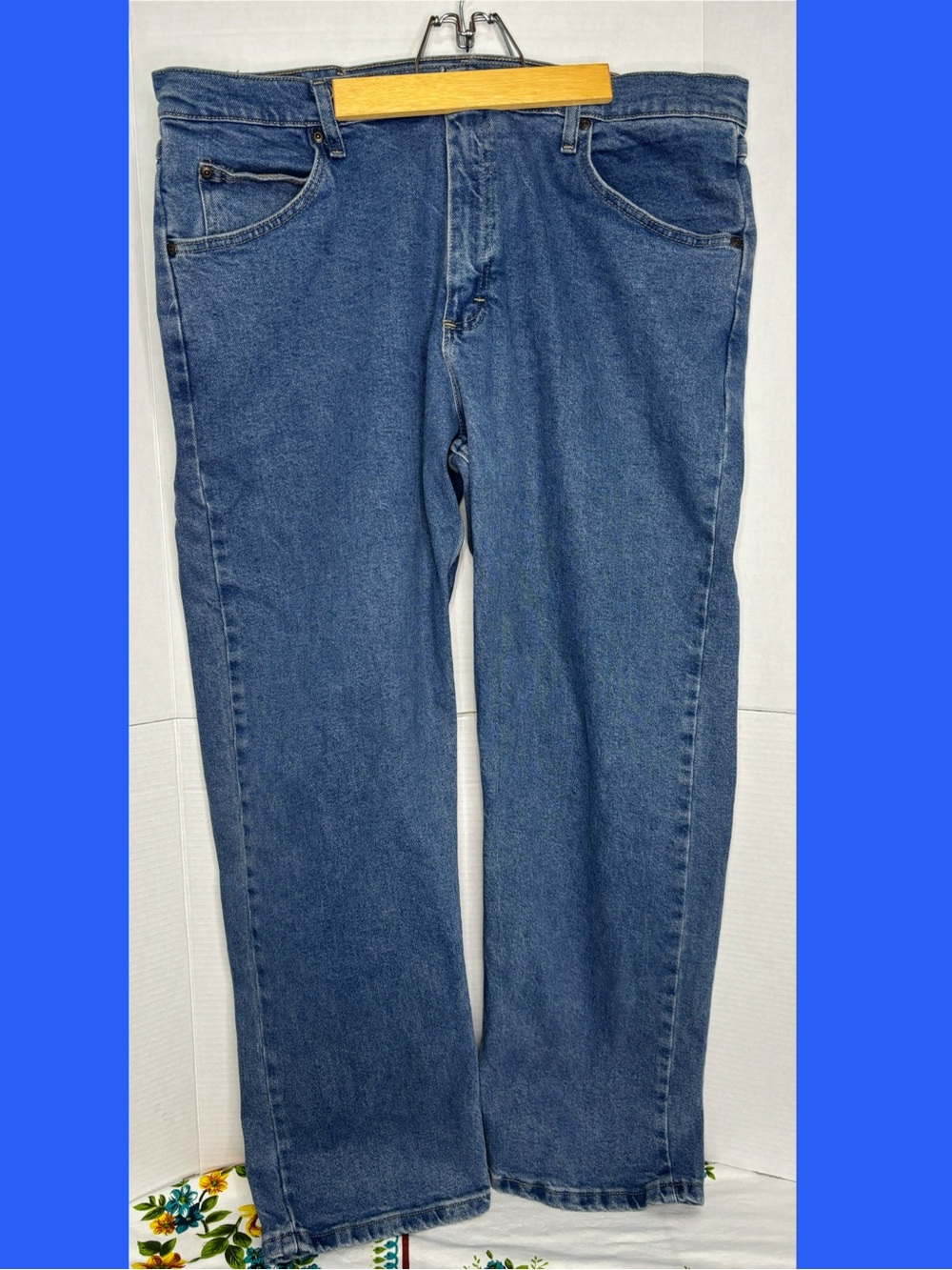 Wrangler Men’s 38X30 Straight-Leg Men's Jeans in Denim Blue